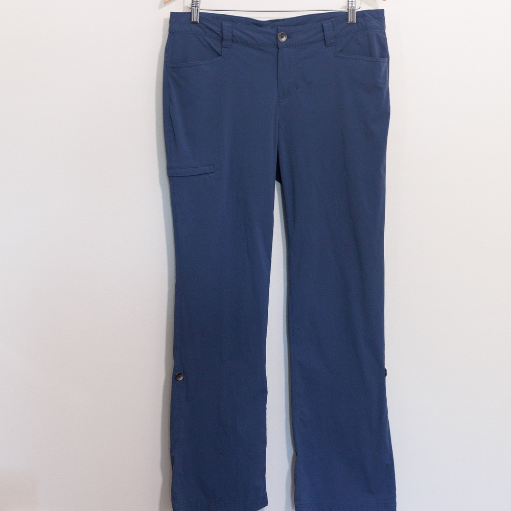 Eddie Bauer First Ascent Guide Pro Pants Womens 10 Blue Hiking Outdoor Roll Up